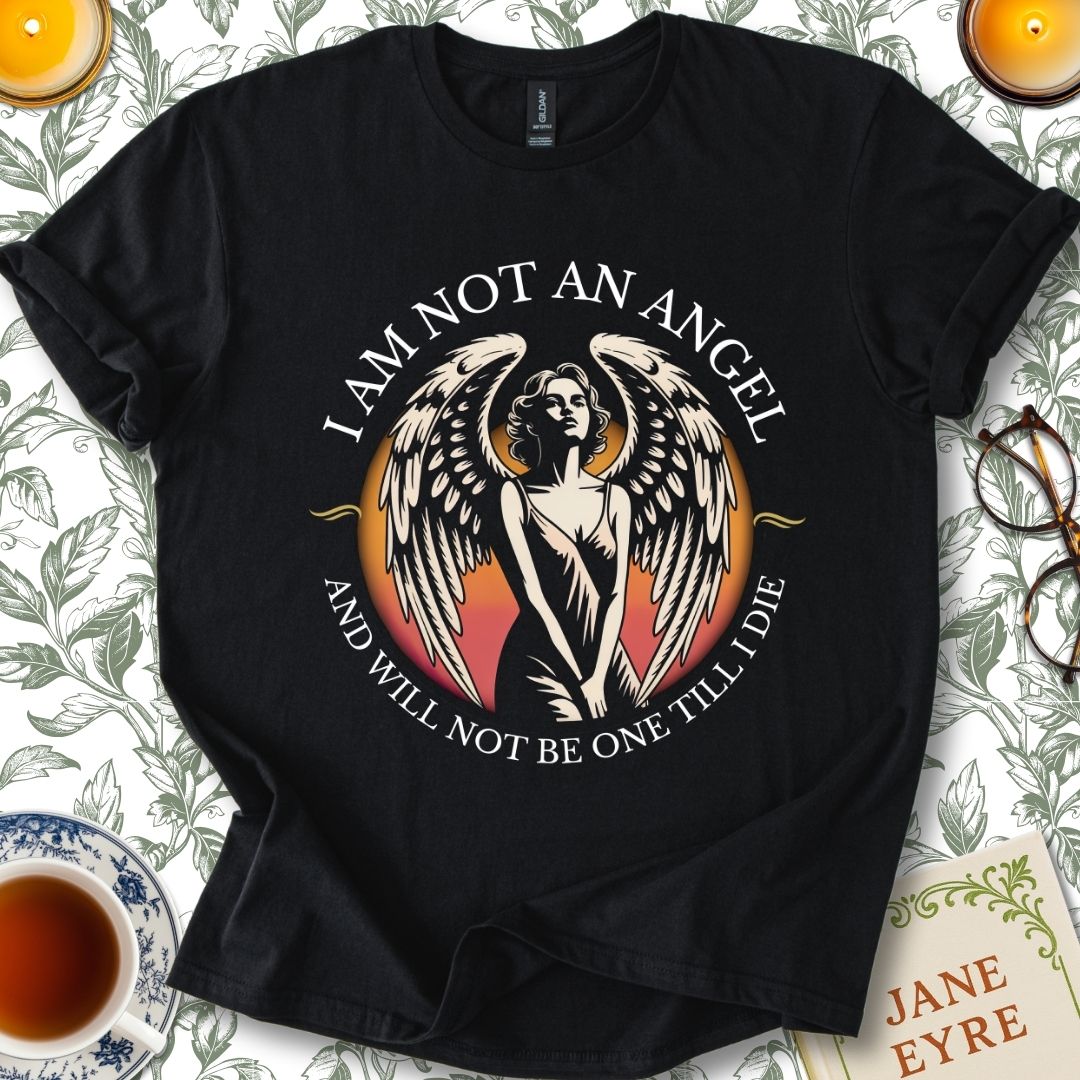I Am Not An Angel Jane Eyre T-Shirt Black