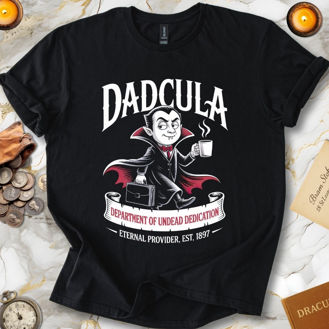 Dadcula Father's Day / Halloween T-Shirt Black