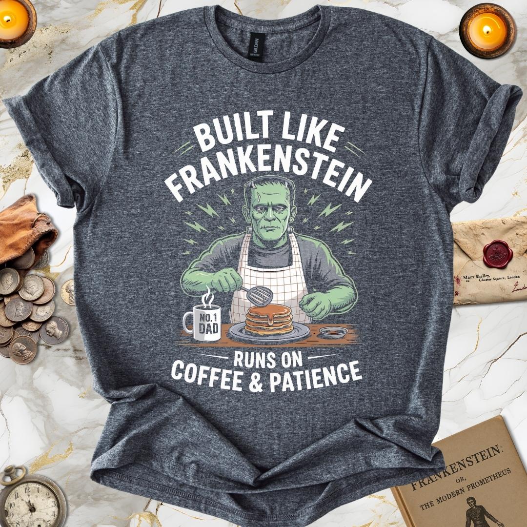Built Like Frankenstein Father's Day T-Shirt Dark Heather Grey