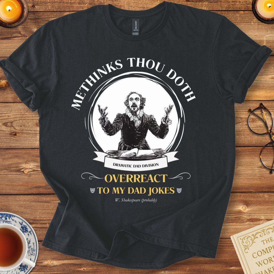 Dad Jokes Shakespeare T-Shirt Black