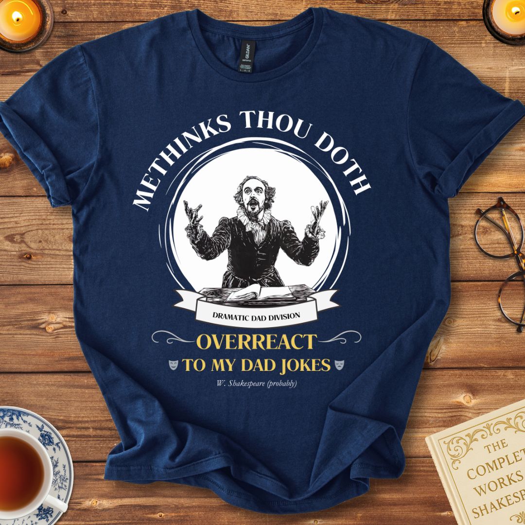 Dad Jokes Shakespeare T-Shirt Navy