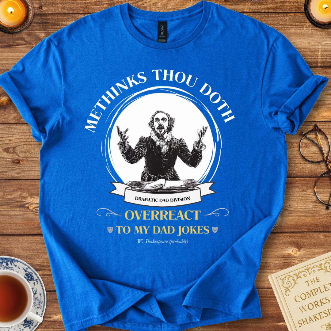 Dad Jokes Shakespeare T-Shirt Royal