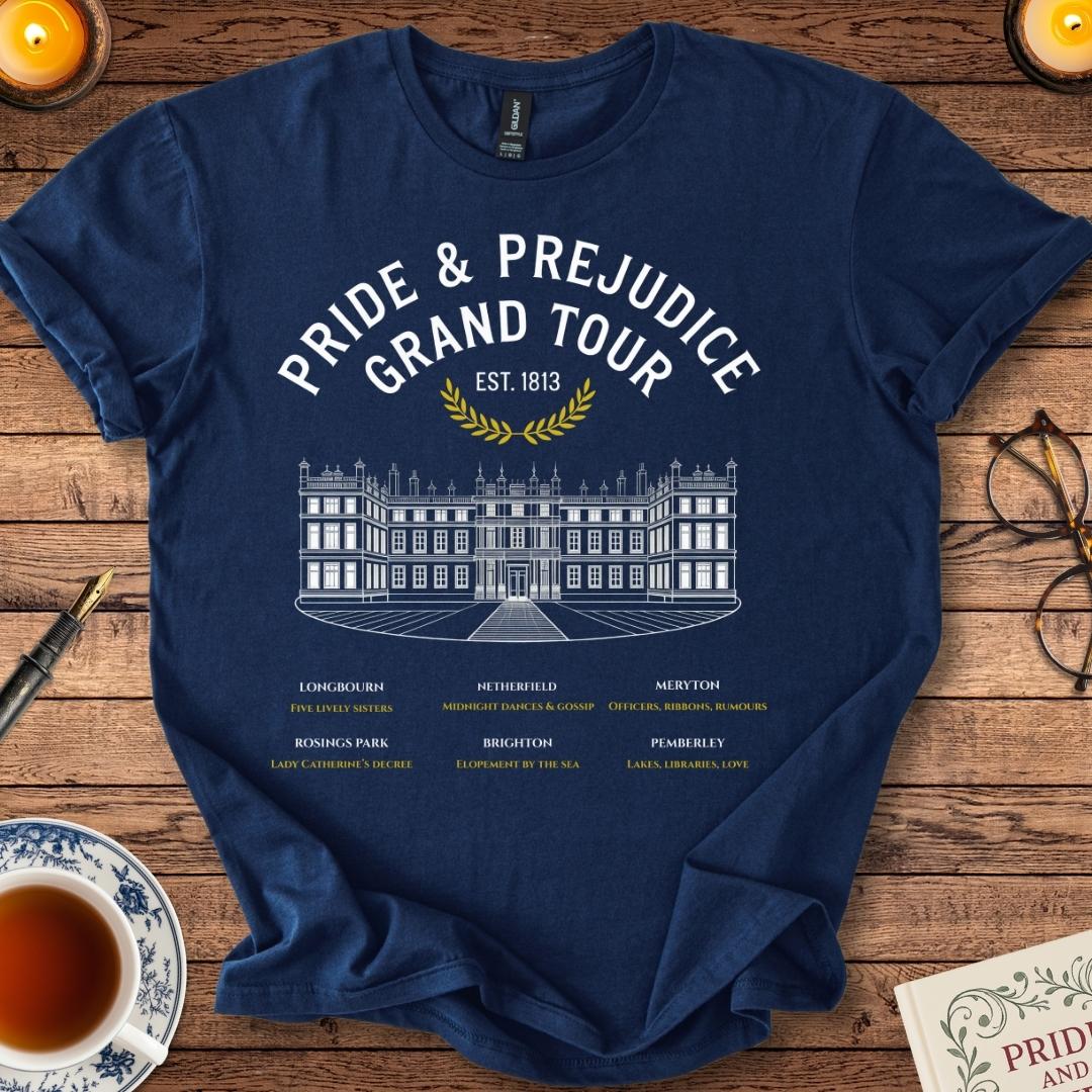 Pride and Prejudice Grand Tour T-Shirt Navy