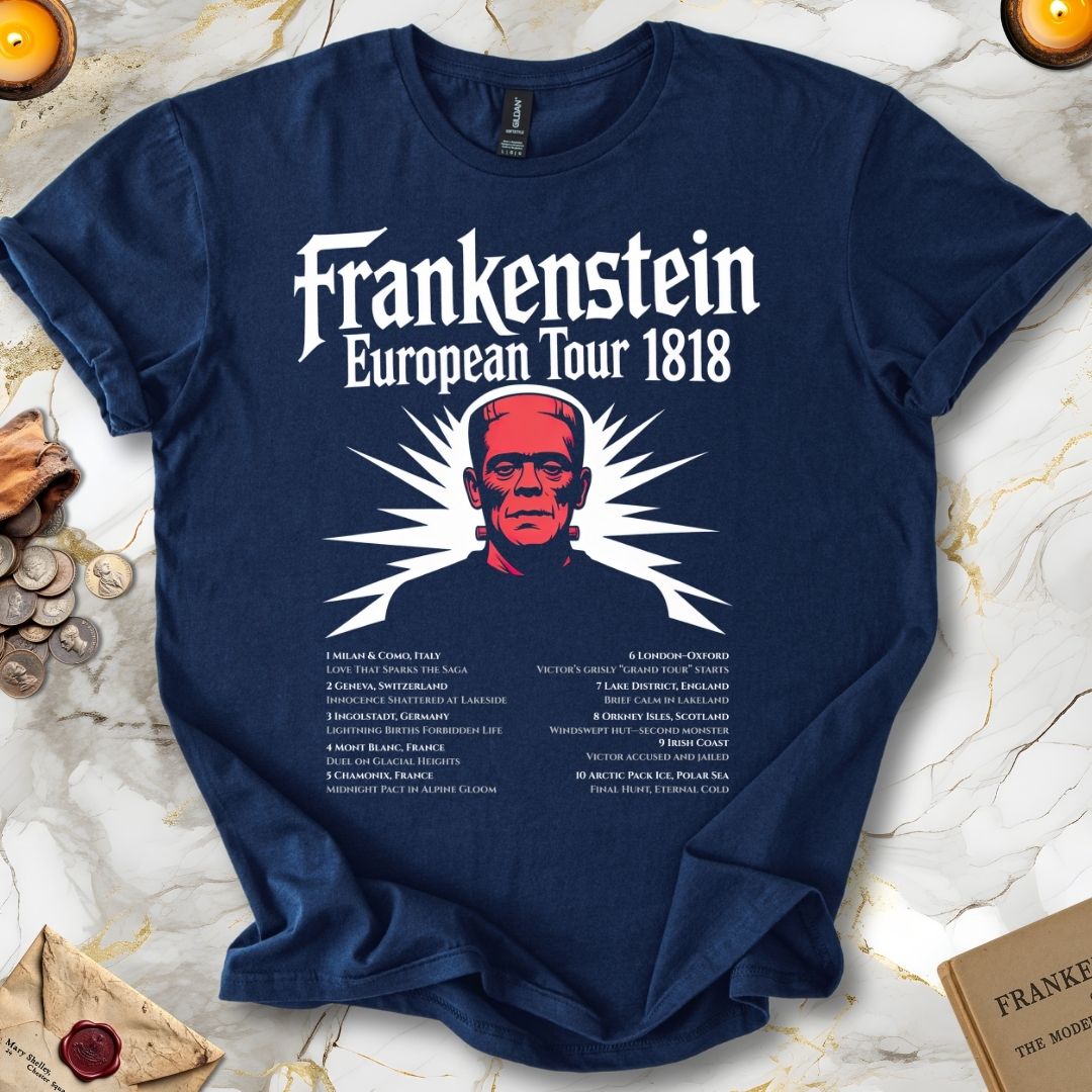 Frankenstein Silhouette European Tour T-Shirt Navy