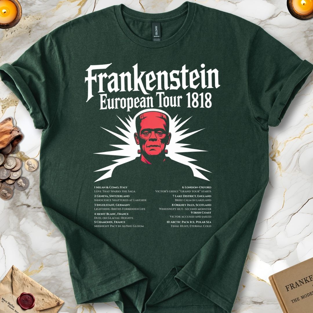 Frankenstein Silhouette European Tour T-Shirt Forest Green