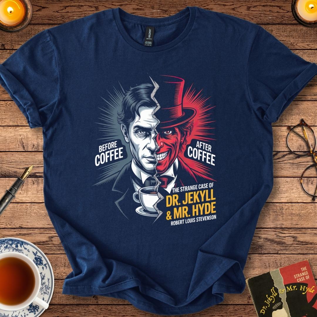 Dr Jeckyll and Mr Hyde Coffee T-shirt Navy