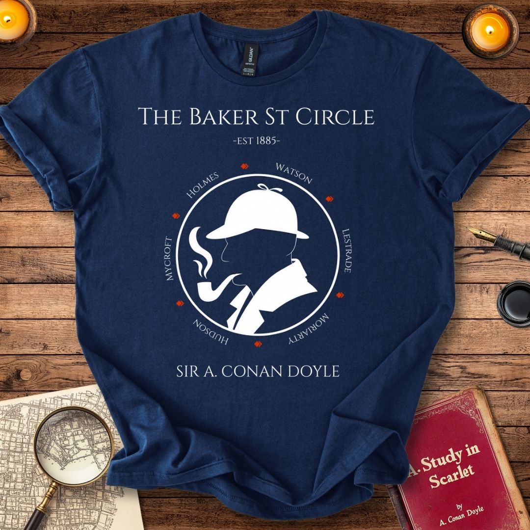 The Baker Street Circle Sherlock T-Shirt Navy