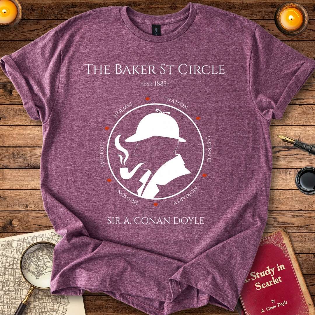The Baker Street Circle Sherlock T-Shirt Heather Maroon