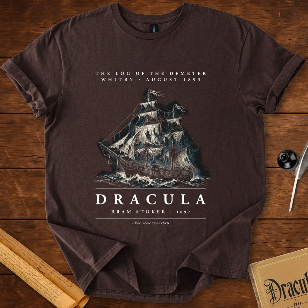 The Log of the Demeter — Dracula Ghost Ship T-Shirt Dark Chocolate