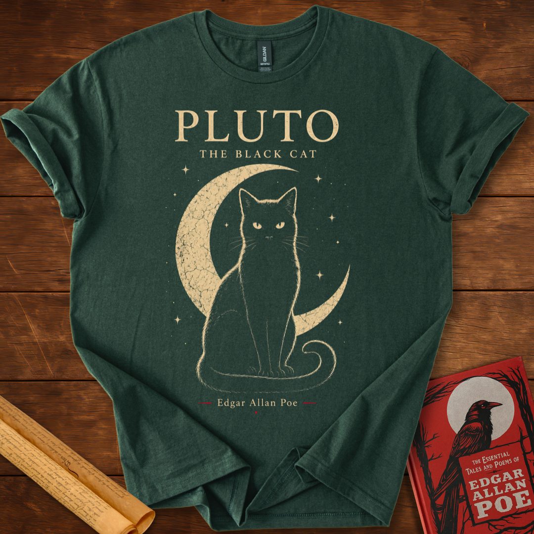 Pluto: The Black Cat – Edgar Allan Poe Gothic T-Shirt