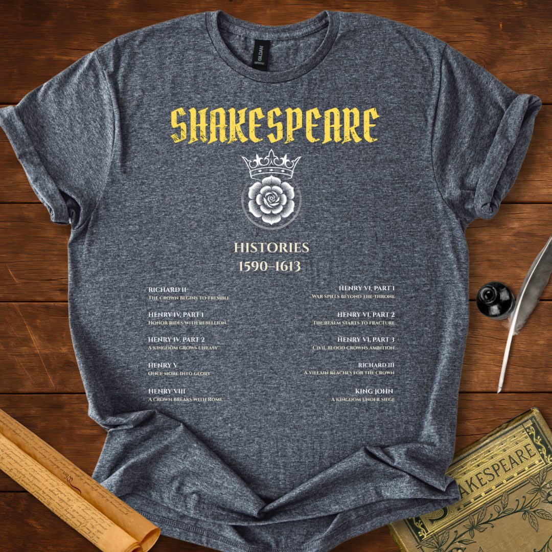 Shakespeare Histories 1590–1613 T-Shirt Dark Heather Grey