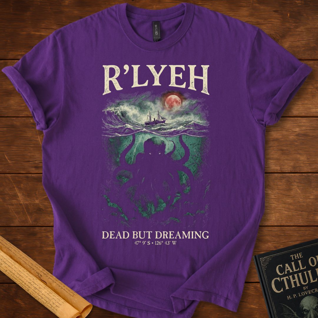 R'LYEH – Dead But Dreaming Lovecraft Horror T-Shirt