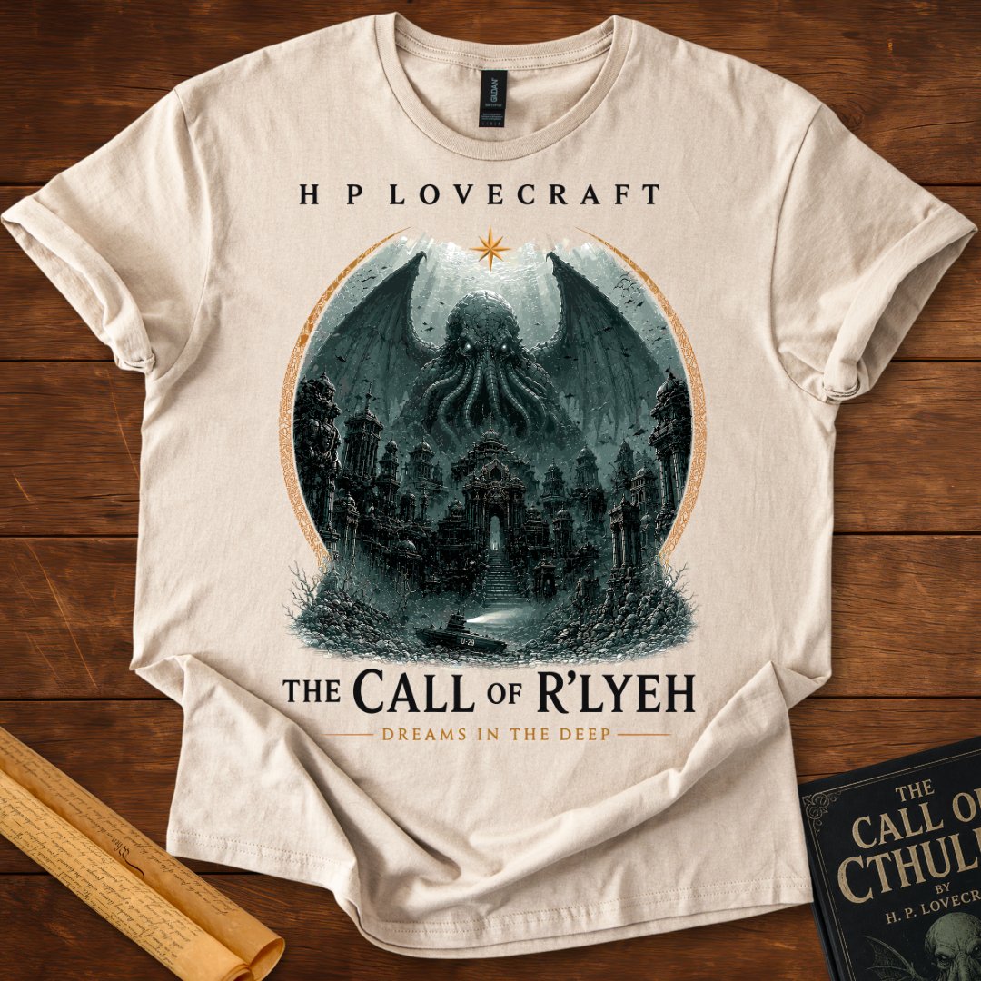 The Call of R'lyeh | HP Lovecraft | Dreams in the Deep T-Shirt