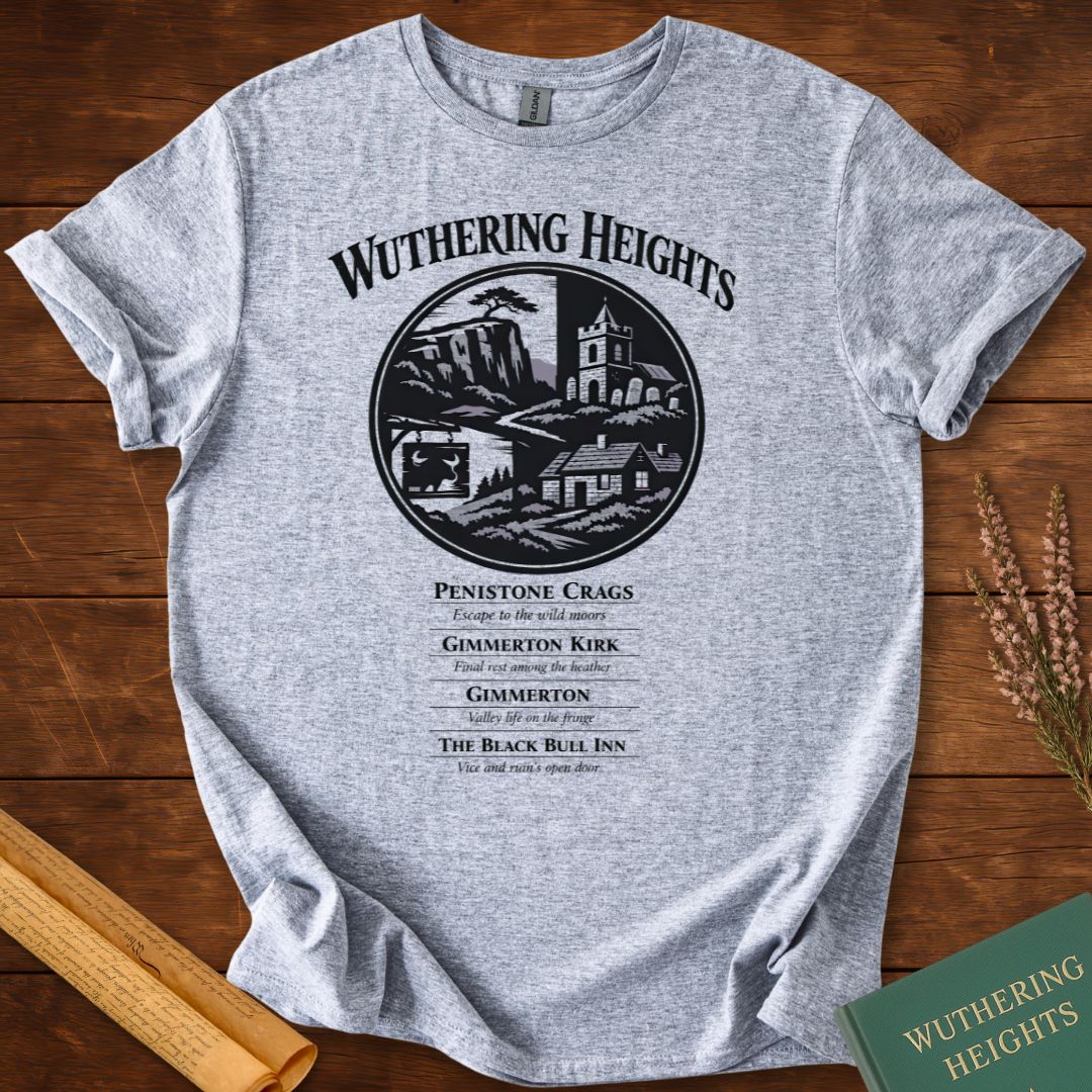 Wuthering Heights Locations – Gothic Yorkshire Literary T-Shirt