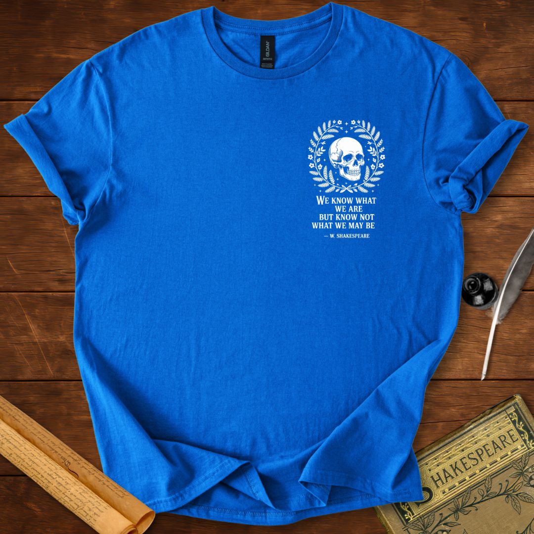 We Know What We Are Insignia Shakespeare T-Shirt
