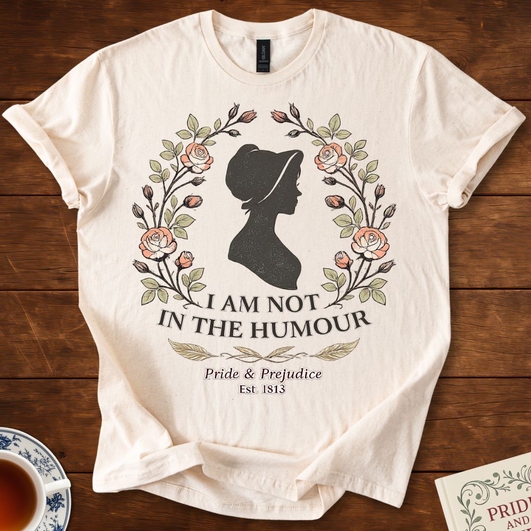 I Am Not in the Humour – Pride & Prejudice Literary Silhouette T-Shirt