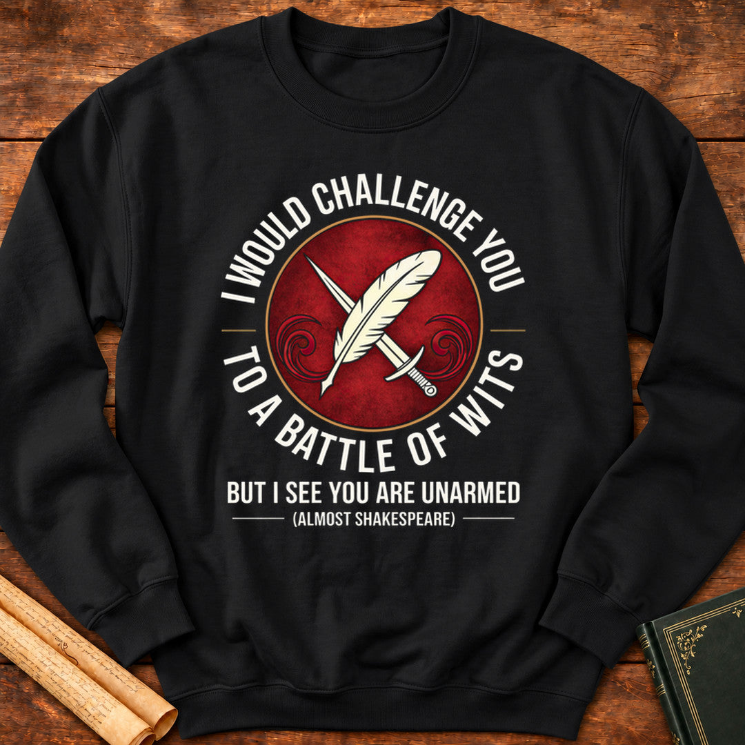 Battle of Wits Shakespeare (almost) Sweatshirt - Black