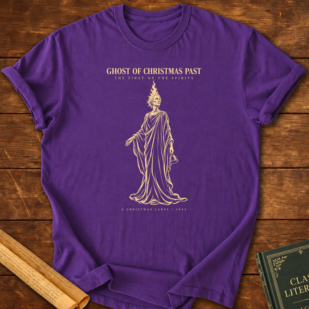 Ghost of Christmas Past – Charles Dickens Literary Christmas T-Shirt - Purple