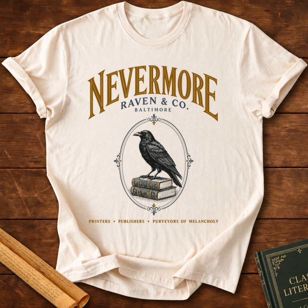 Nevermore – Raven & Co. Baltimore Edgar Allan Poe T-Shirt - Natural