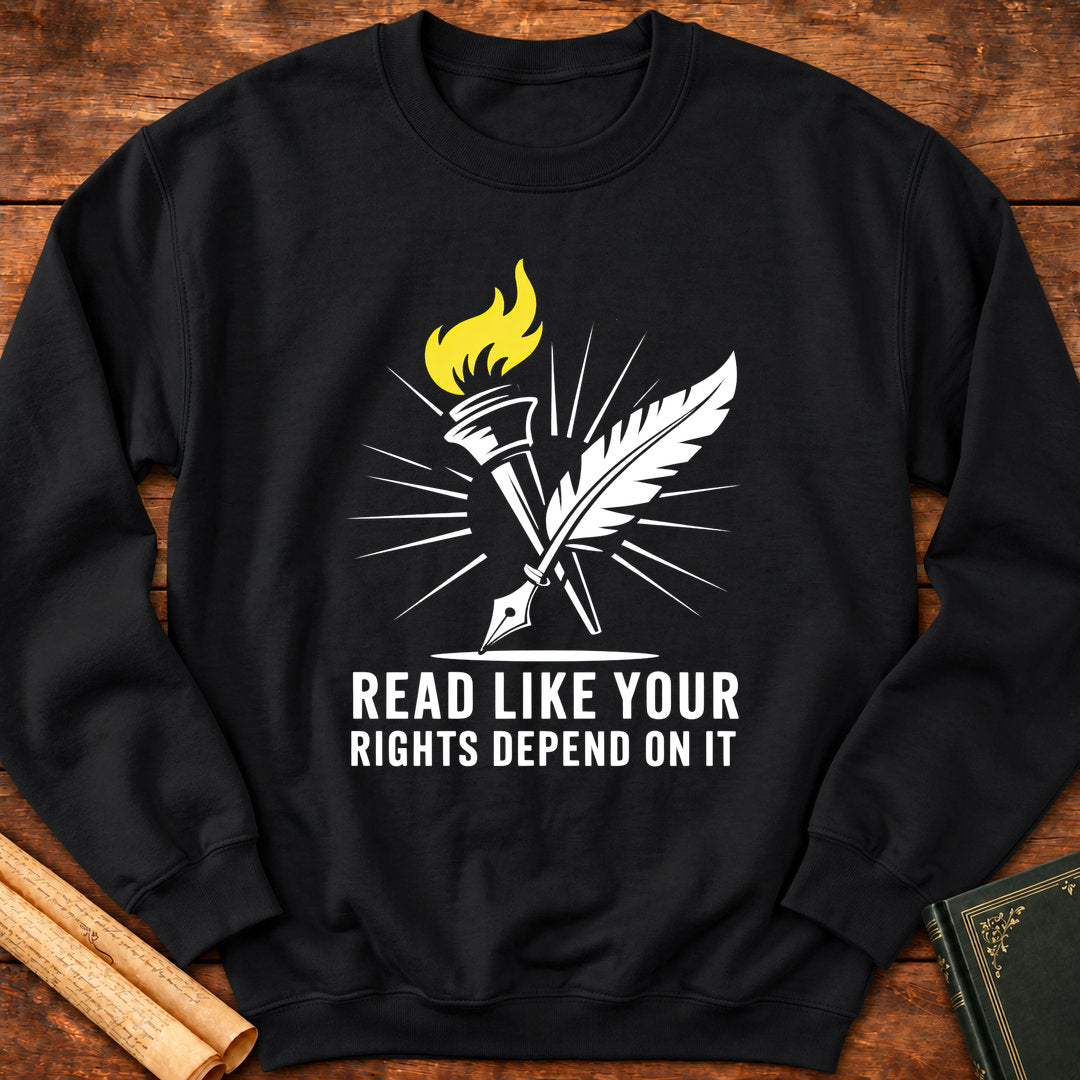Read Like Your Rights Depend On It Sweatshirt - Black