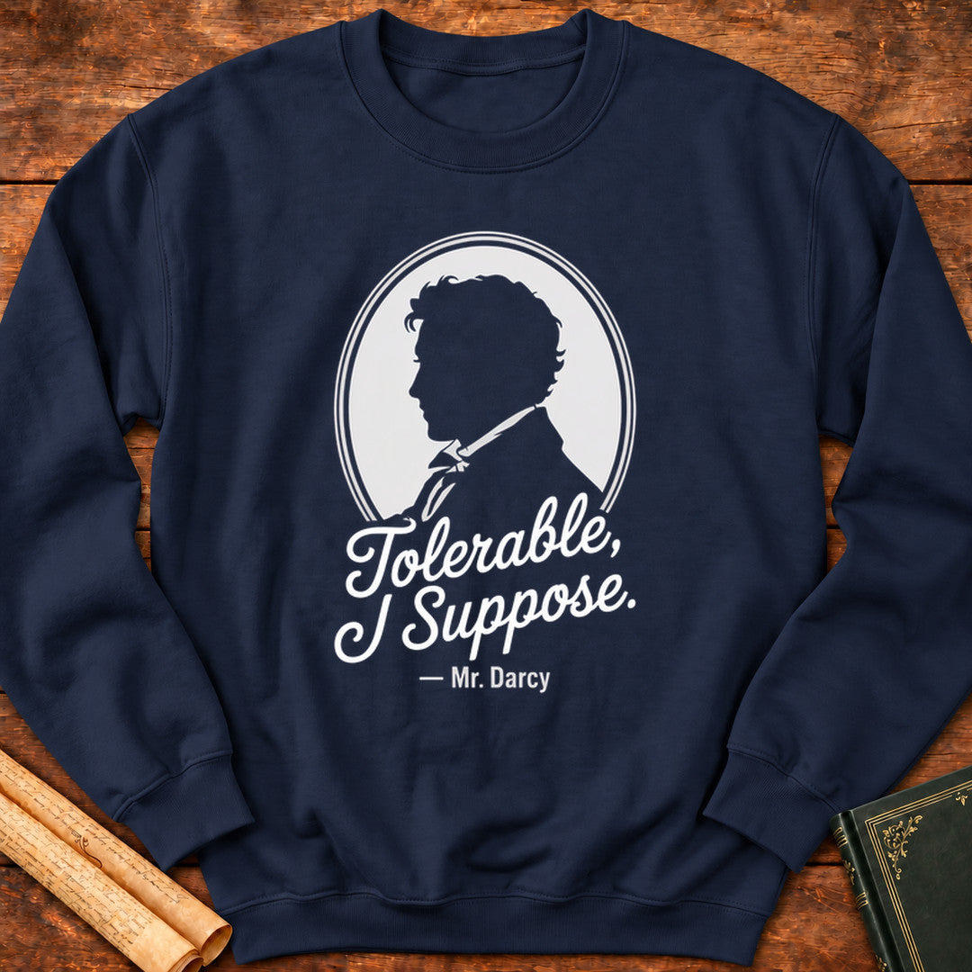 Tolerable, I Suppose Pride & Prejudice Sweatshirt - Navy