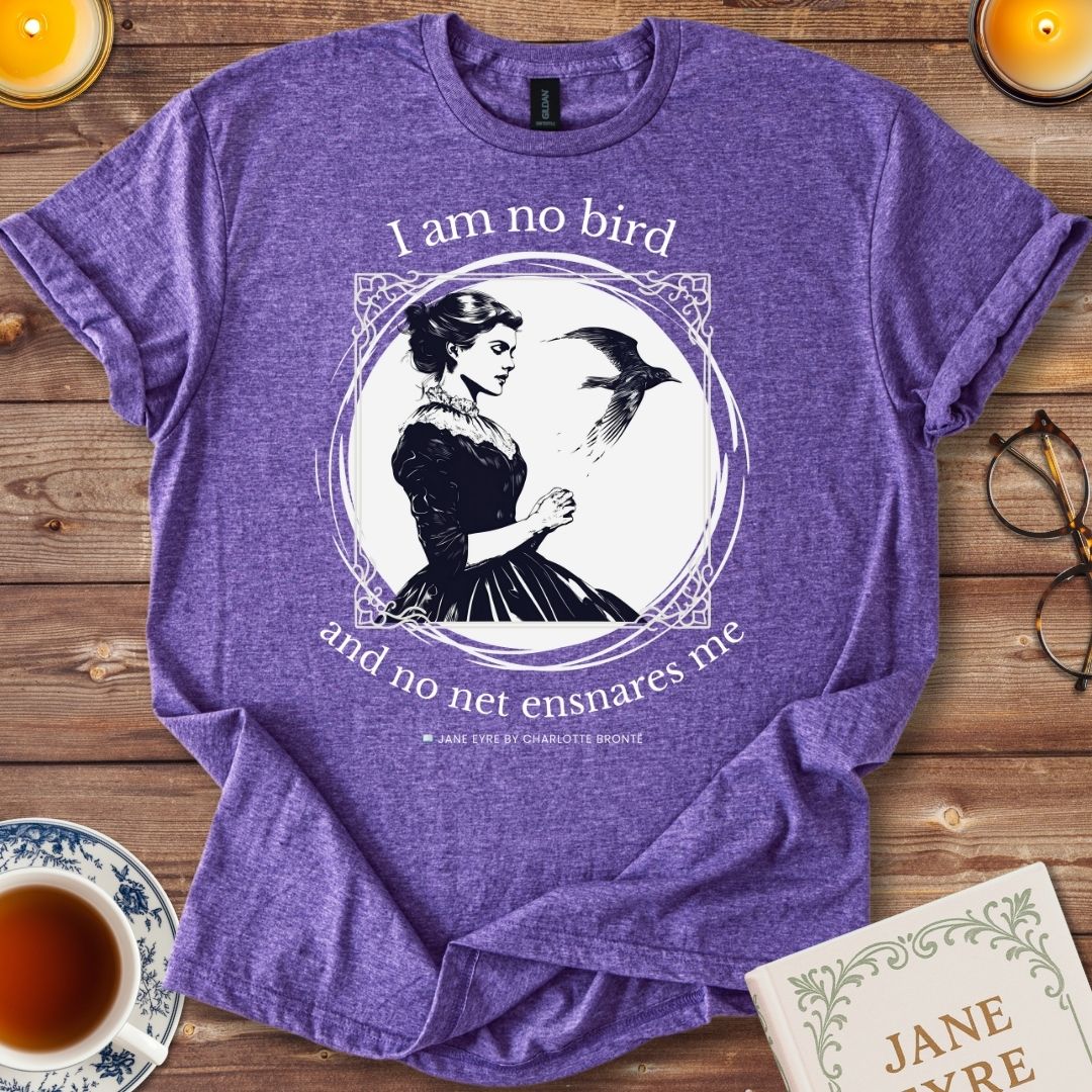 I am no bird T-shirt Heather Radiant Orchid