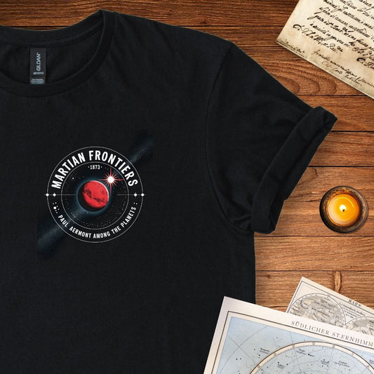 Mars Mission Patch Insignia T-Shirt Black