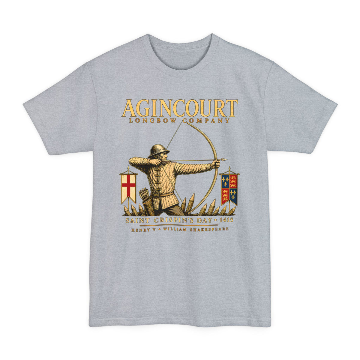 Agincourt Longbow Company Henry V (Tall Tee Version) T-Shirt