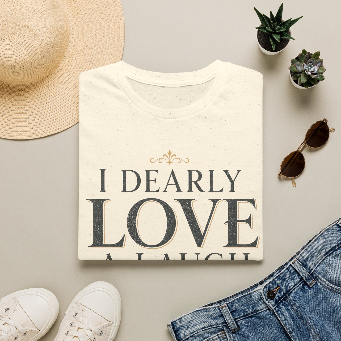 I Dearly Love a Laugh – Elizabeth Bennet Literary Quote T-Shirt