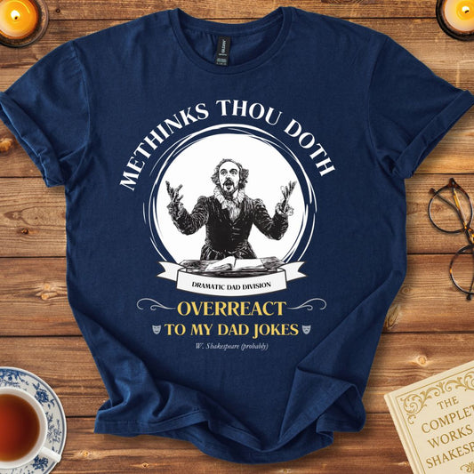Dad Jokes Shakespeare T-Shirt Navy
