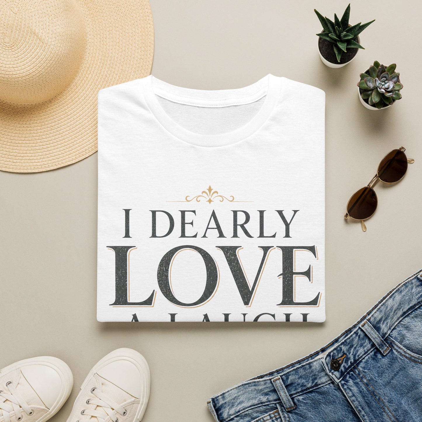 I Dearly Love a Laugh – Elizabeth Bennet Literary Quote T-Shirt