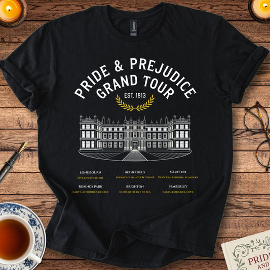 Pride and Prejudice Grand Tour T-Shirt Black