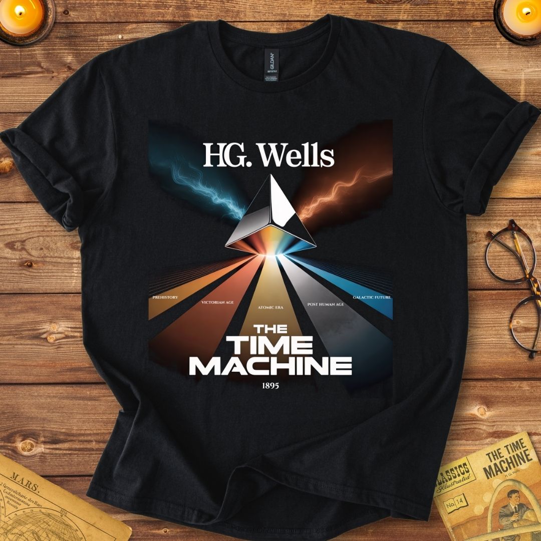 HG Wells The Time Machine T-Shirt Black