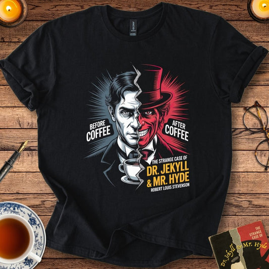 Dr Jeckyll and Mr Hyde Coffee T-shirt Black