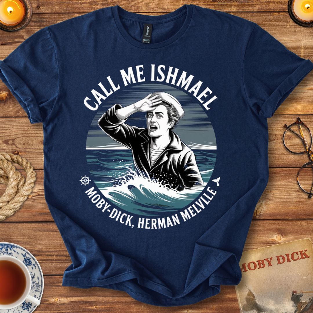 Call me Ishmael Moby Dick T-Shirt Navy