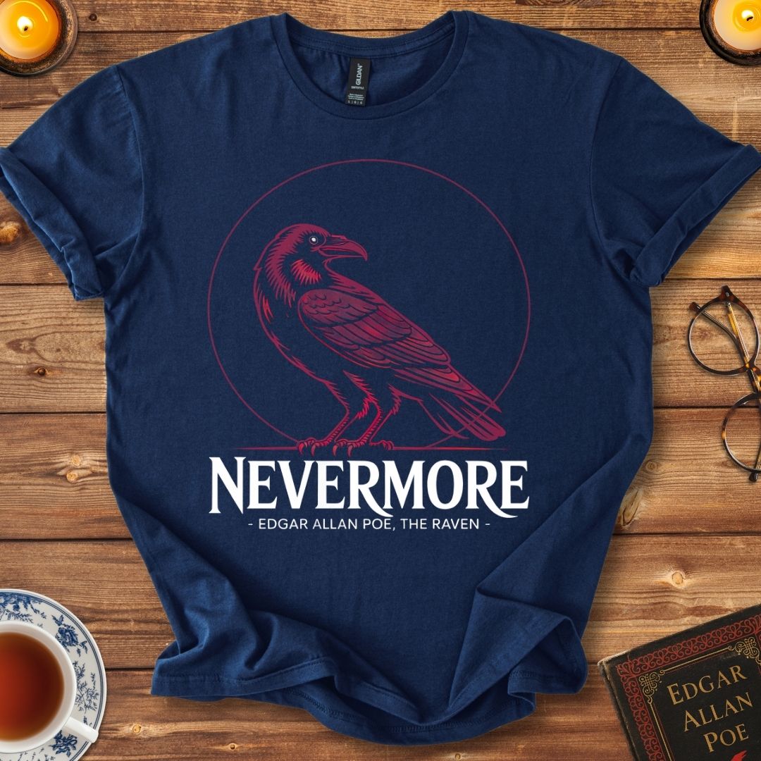 The Raven Red Silhouette T-Shirt Navy