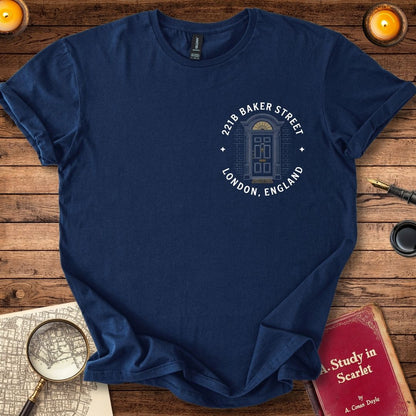 221B Baker Street Sherlock Insignia T-Shirt Navy