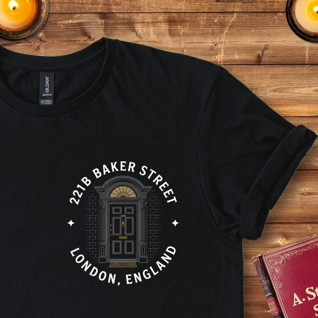 221B Baker Street Sherlock Insignia T-Shirt Black