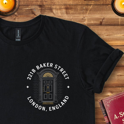 221B Baker Street Sherlock Insignia T-Shirt Black