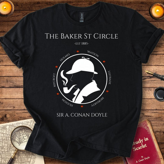The Baker Street Circle Sherlock T-Shirt Black