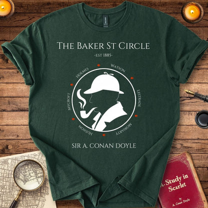 The Baker Street Circle Sherlock T-Shirt Forest Green