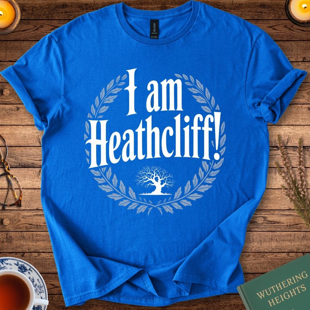 I am Heathcliff! (Moorland Tree Design) Wuthering Heights T-Shirt Royal