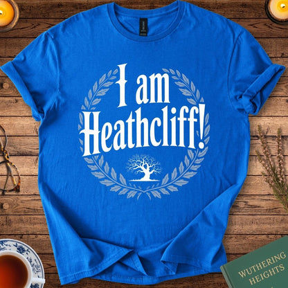I am Heathcliff! (Moorland Tree Design) Wuthering Heights T-Shirt Royal