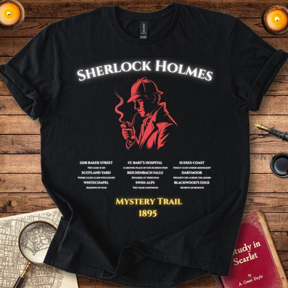 Sherlock Holmes Mystery Trail 1895 T-Shirt Black