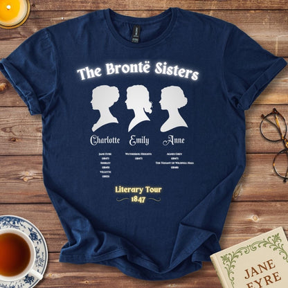 The Brontë Sisters “Literary Tour 1847” T-Shirt Navy