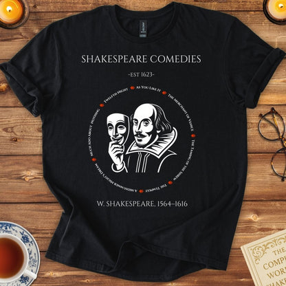 Shakespeare Comedies T-Shirt Black