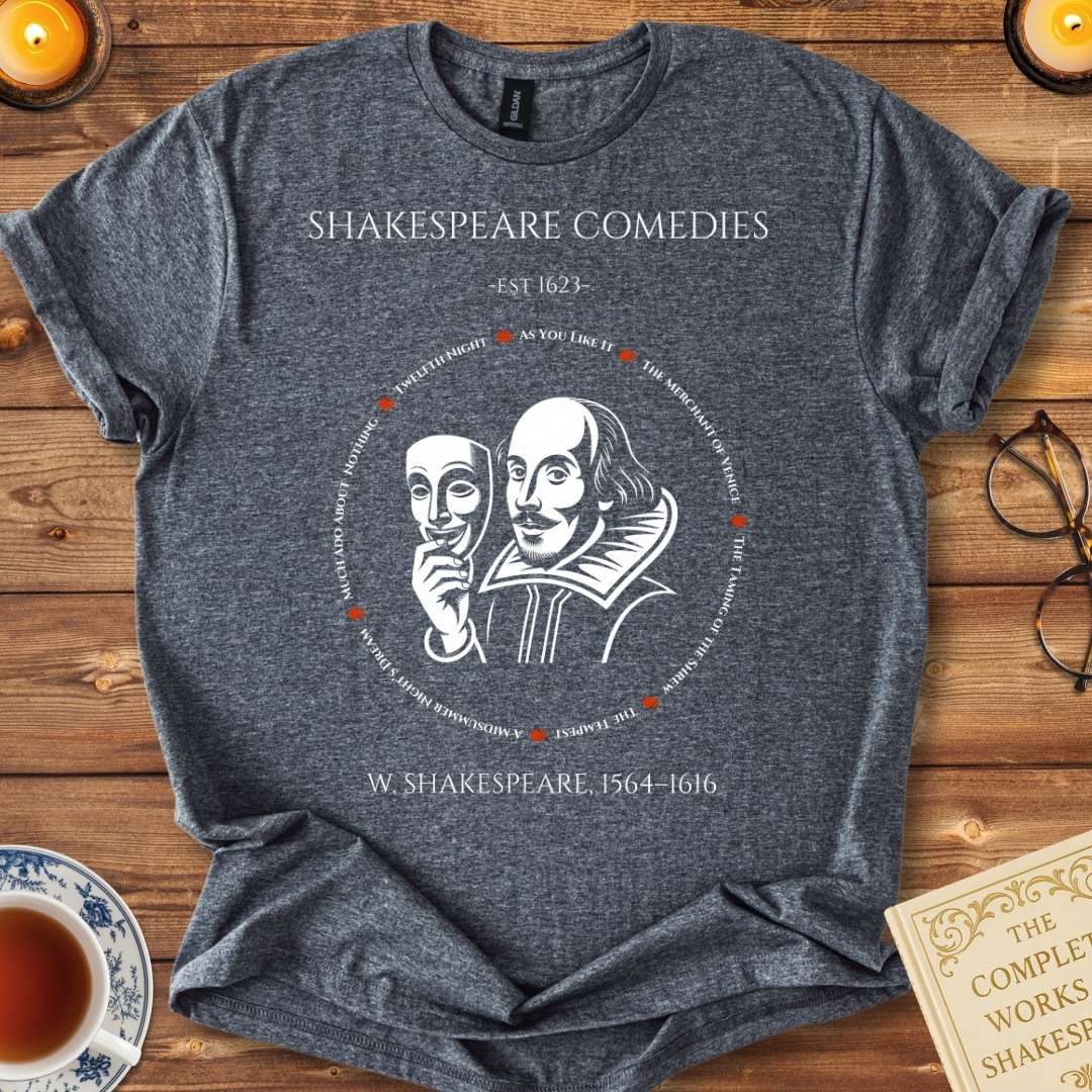 Shakespeare Comedies T-Shirt Dark Heather Grey