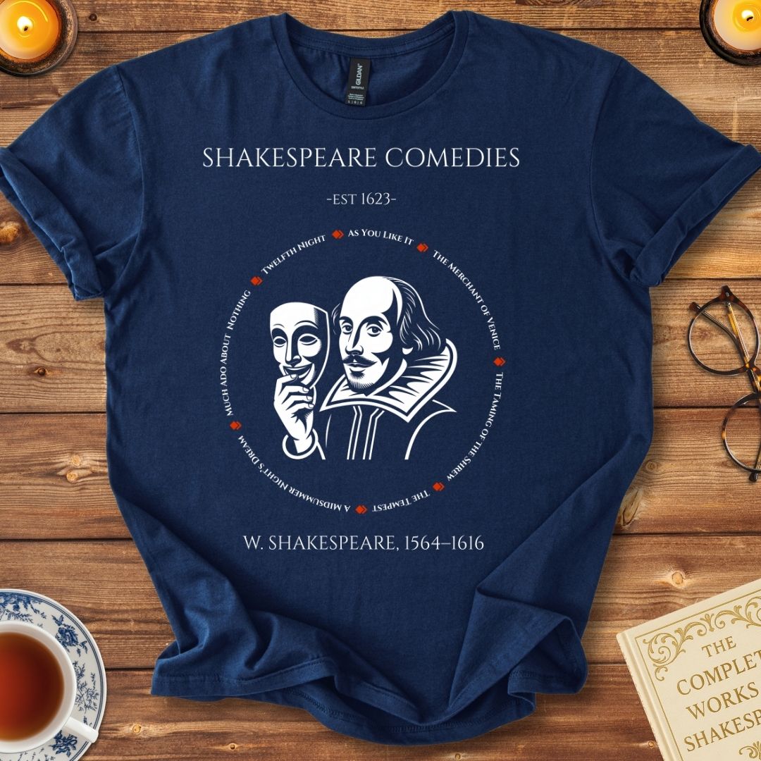 Shakespeare Comedies T-Shirt Navy