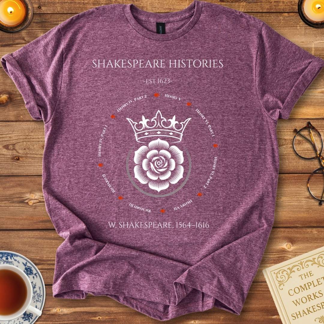 Shakespeare Histories T-Shirt Heather Maroon