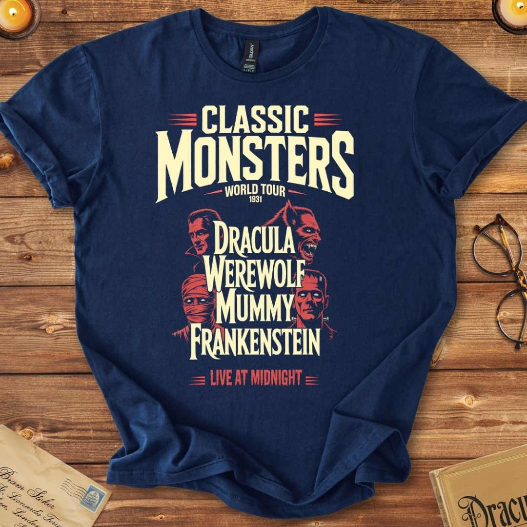 Classic Monsters World Tour T-Shirt Navy